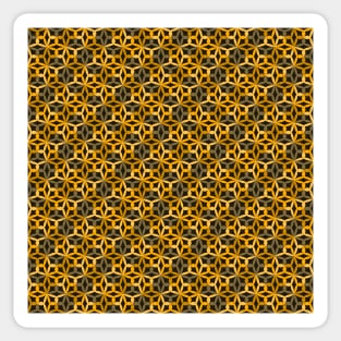 Geometric Flower Petal Pattern (Gold) Sticker